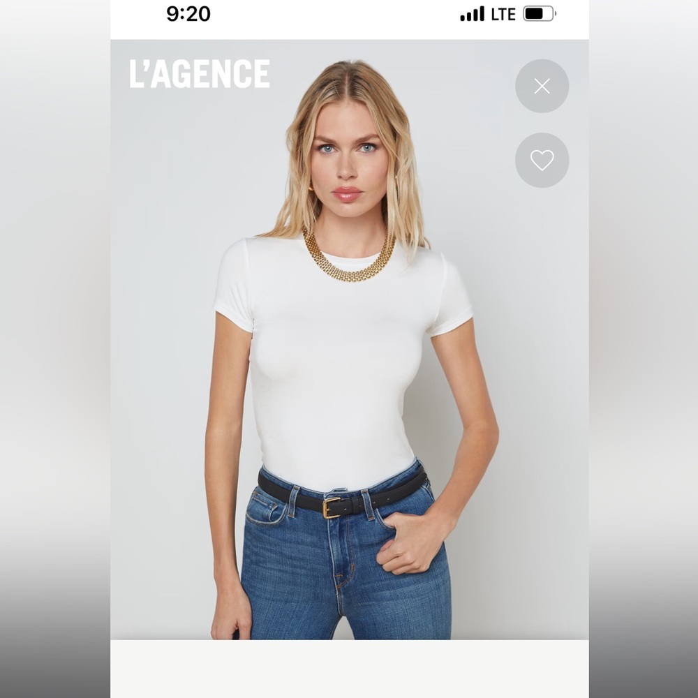 L'AGENCE Soft Blue Tee